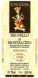 ブルネッロ・ディ・モンタルチーノ　リゼルヴァ１９９８