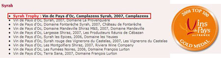 JvU@Top 100 Vins de Pays 2008