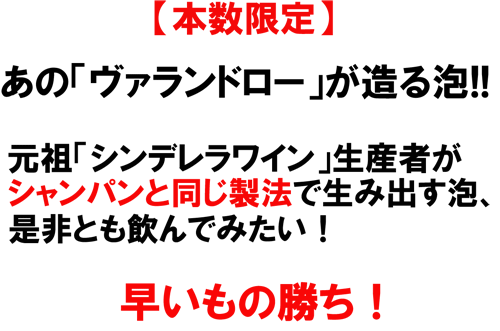 （泡）バッド・ガール　ＮＶ　あの「ヴァランドロー」が造る泡！