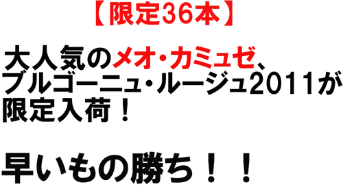 （赤）メオ・カミュゼ ブルゴーニュ・ルージュ　2011　早い者勝ち！