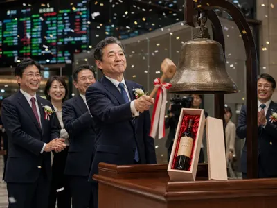上場記念・東京証券取引所で鐘