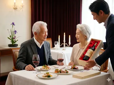 親族一同の祝宴で開ける喜寿の銘酒