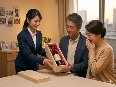 初任給でお母様への感謝のワイン