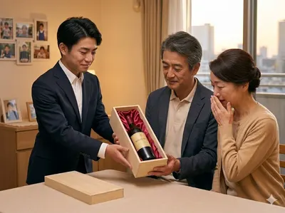 初任給でお父様への感謝のワイン
