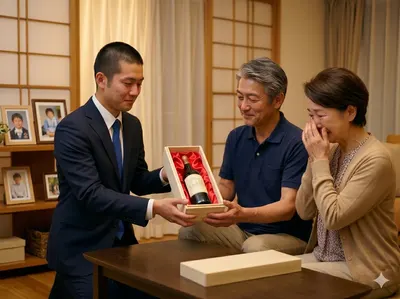 初任給でご両親お二人分のワイン2本セット