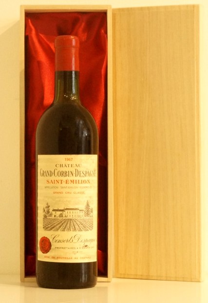 １９６７年　シャトー・グラン・コルバン・デスパーニュ　ワイン
