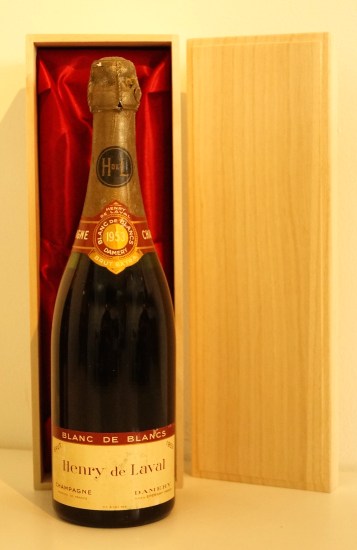１９５３年　アンリ・ド・ラバル　ブラン・ド・ブラン　（シャンパン）※液面・コルク不良！                                            Henry de Laval Blanc de Blanc