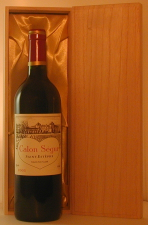 ２００３年　シャトー・カロン・セギュール（愛を伝えるハートのラベルのワイン）　ワイン