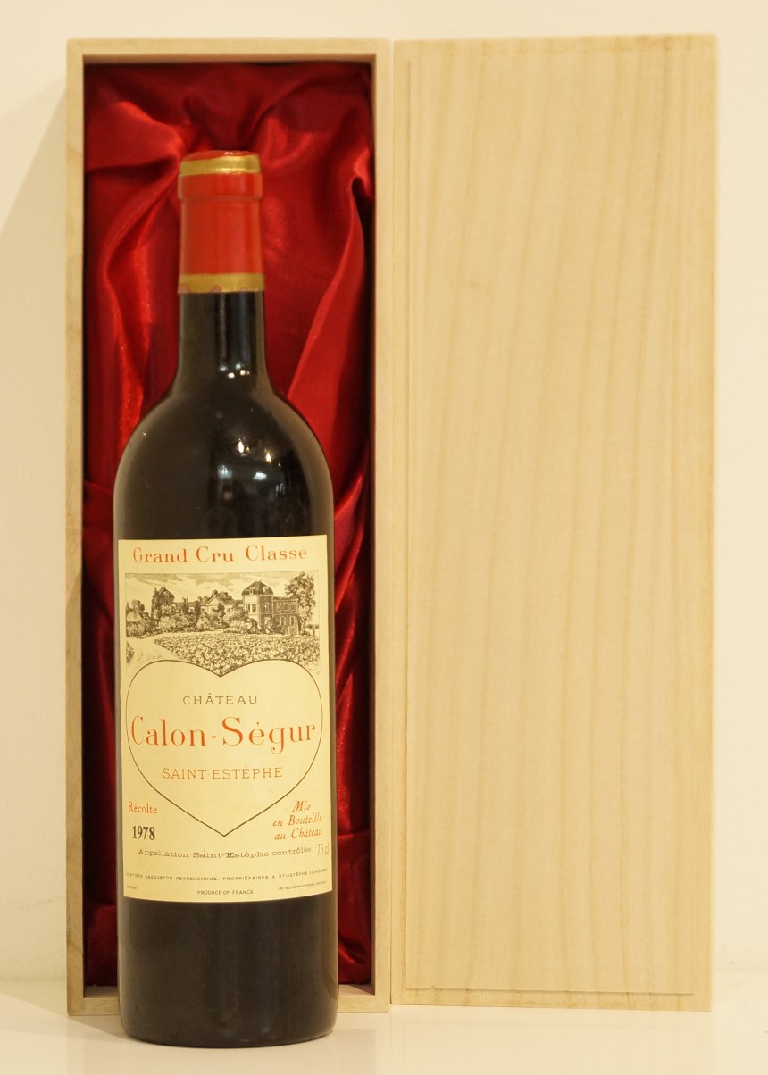 １９７８年　シャトー・カロン・セギュール（愛を伝えるハートのラベルのワイン）　ワイン