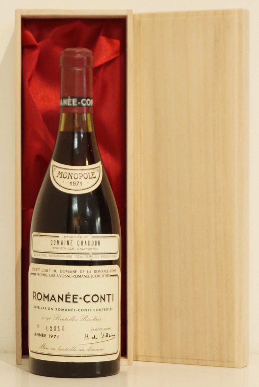 １９７１年　DRC　ロマネ・コンティ　ワイン