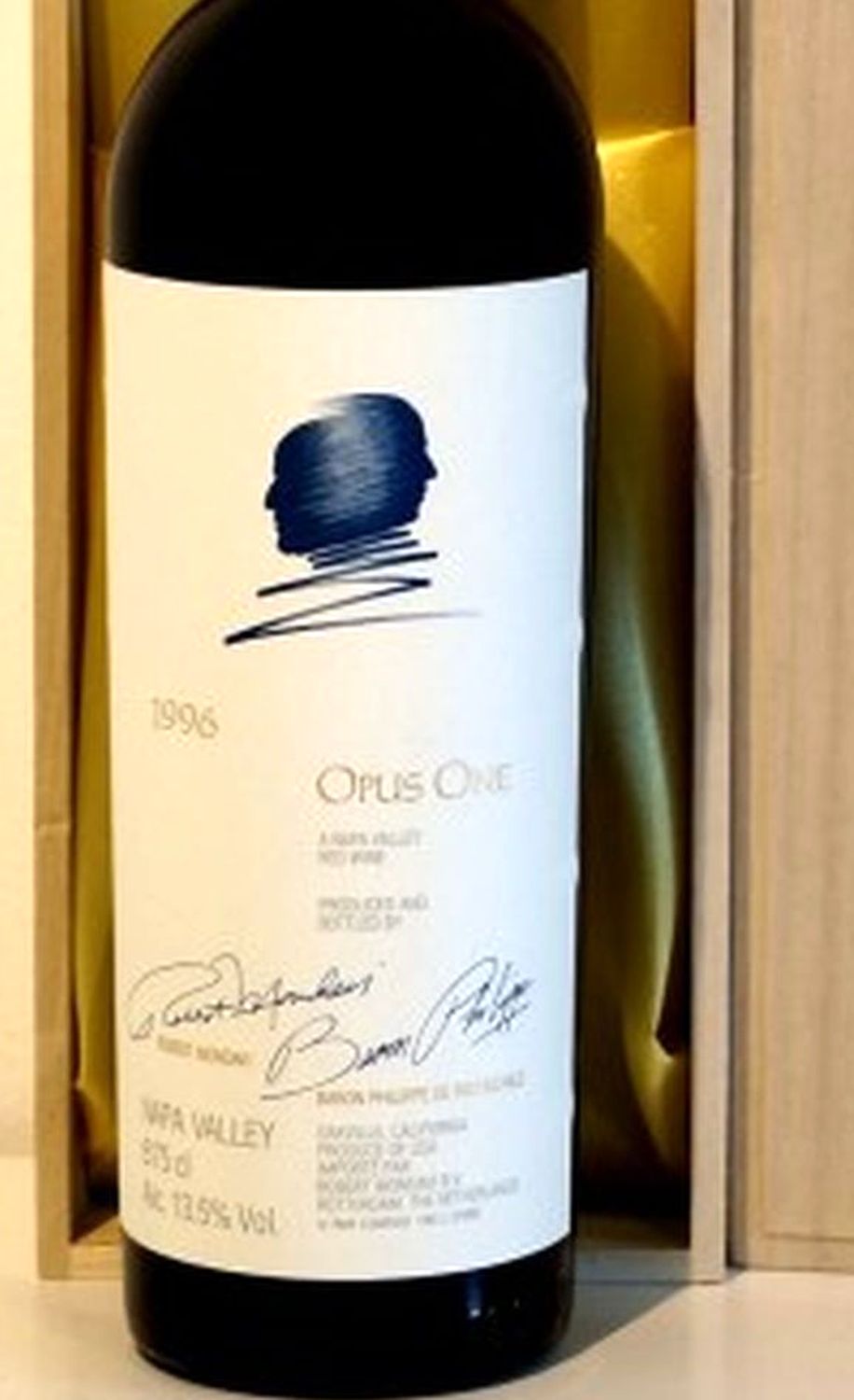 １９９６年 オーパス・ワン 赤ワインのラベル画像