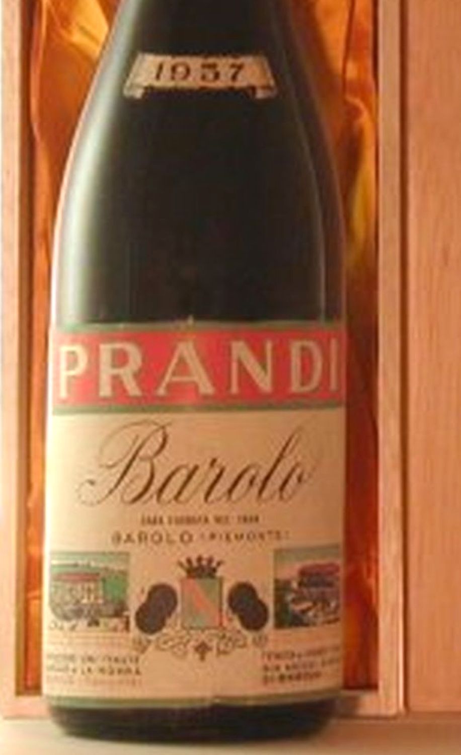 １９５７年 バローロ・プランディ 赤ワインのラベル画像