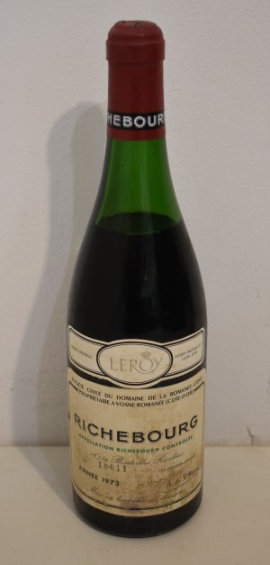 １９７３年 DRC リシュブール （ドメーヌ・ド・ラ・ロマネ・コンティ） 赤ワインの液面画像