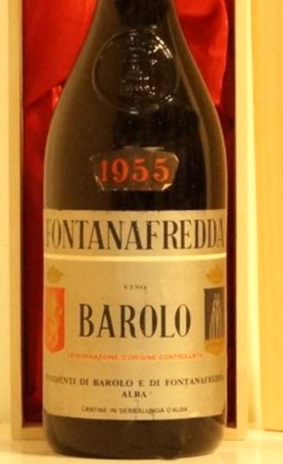 １９５５年 バローロ フォンタナフレッダ 赤ワインのラベル画像