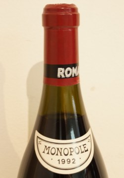 １９９２年　DRC　ロマネ・コンティの液面画像