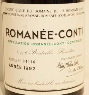 １９９２年　DRC　ロマネ・コンティのボトル画像