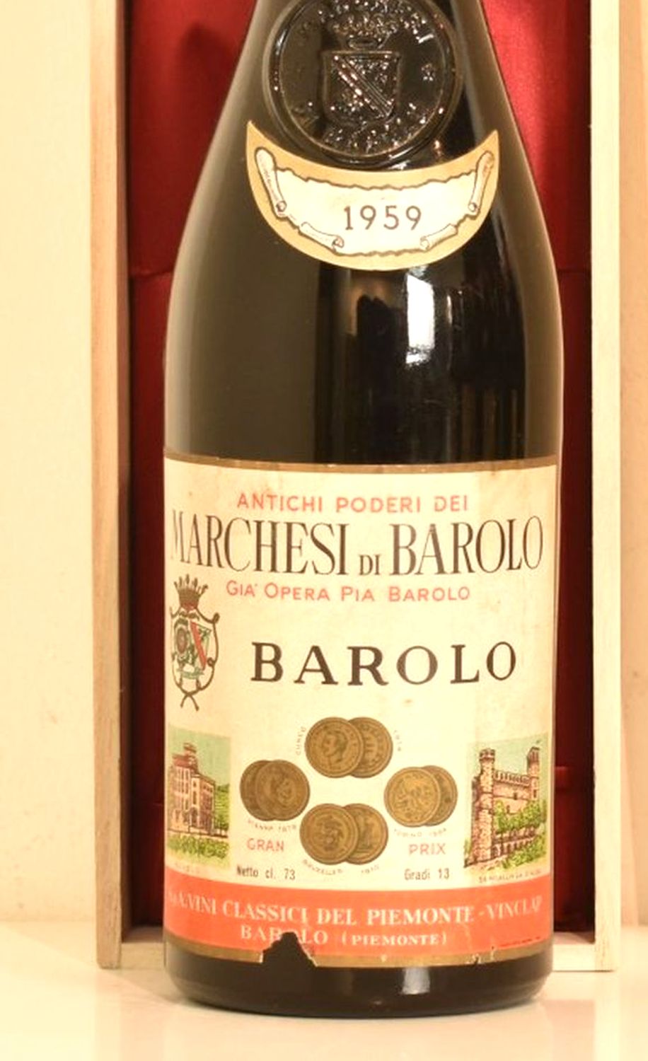 １９５９年 バローロ マルケージ・ディ・バローロ 赤ワインのラベル画像