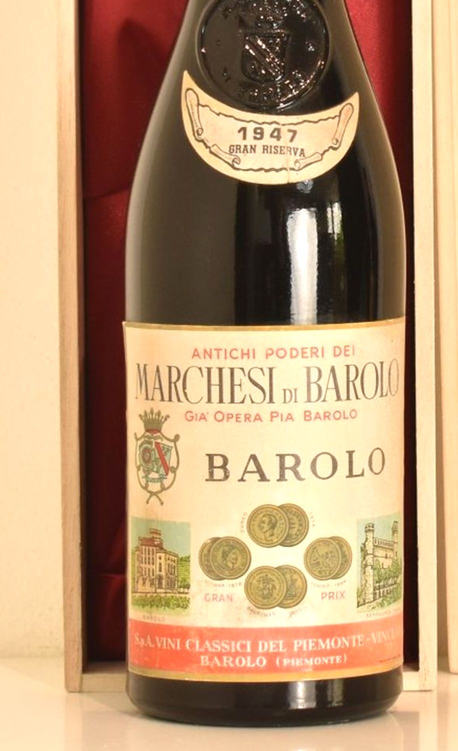 １９４７年 バローロ マルケージ・ディ・バローロ 赤ワインのラベル画像