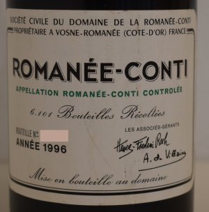 １９９６年 DRC ロマネ・コンティ 赤ワインの液面画像