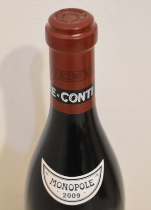 ２００９年 DRC ロマネ・コンティ（ファインズ輸入） 赤ワインの液面画像