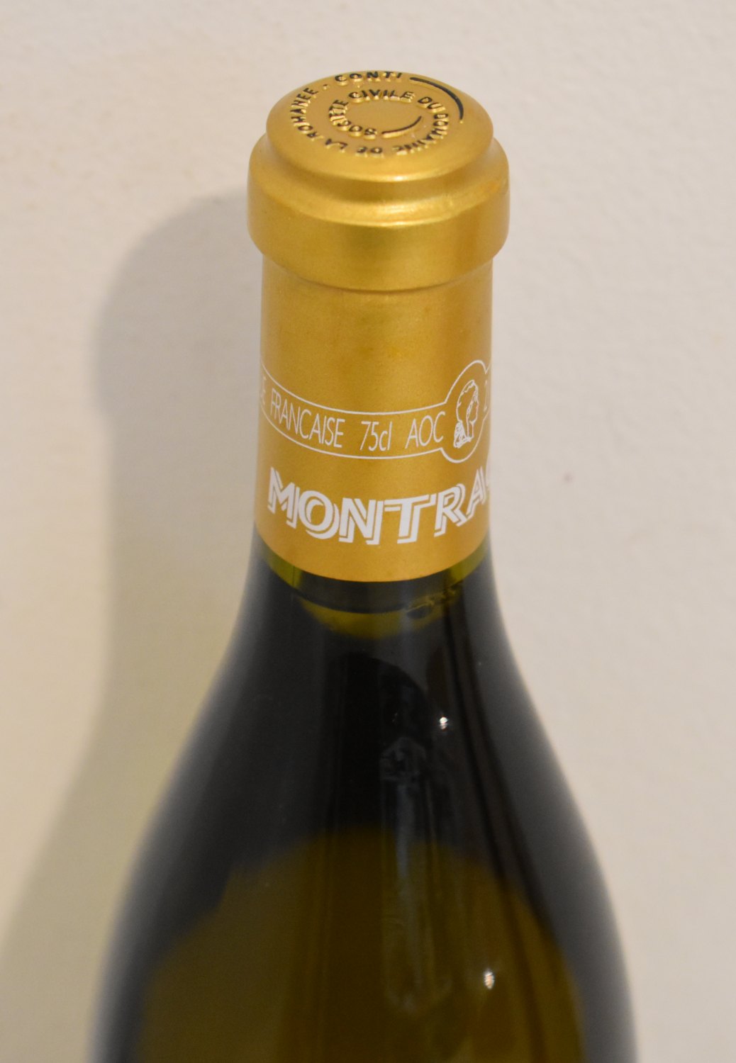 ２０１３年 DRC モンラッシェ（ファインズ輸入） 白ワインのボトル画像