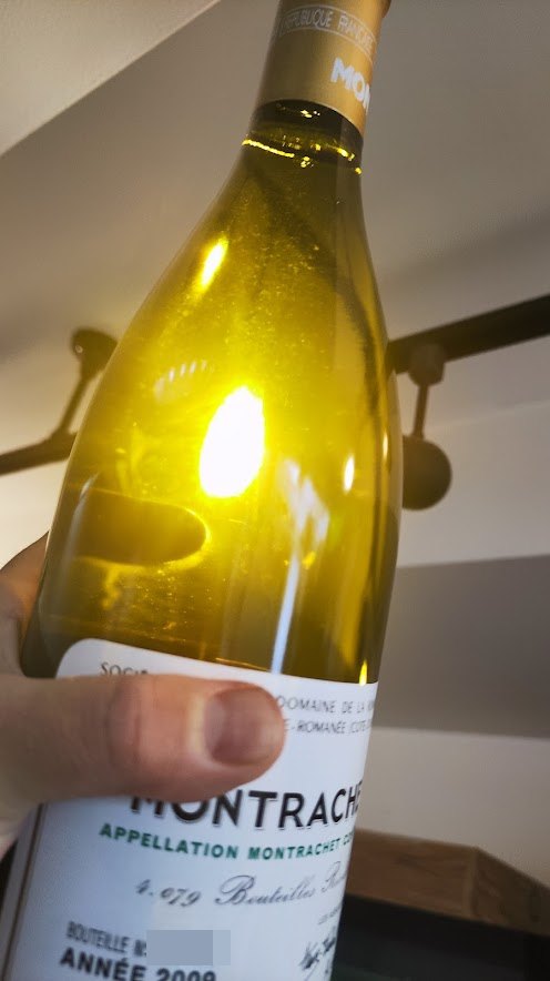 ２００９年 DRC モンラッシェ（ファインズ輸入） 白ワインの色の状態、コンディション