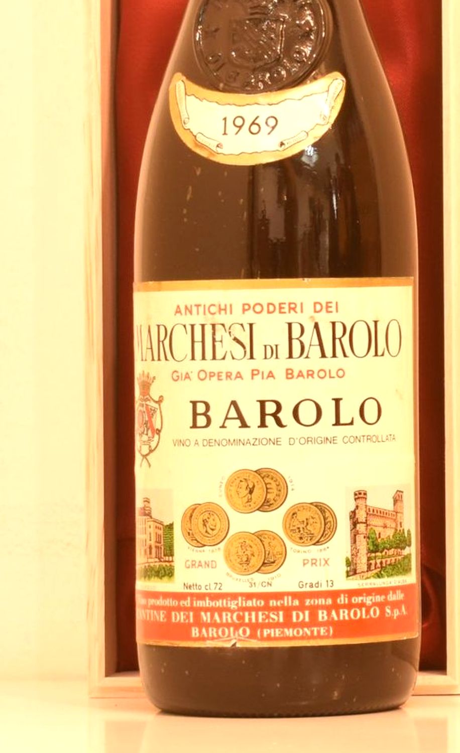 １９６９年 バローロ マルケージ・ディ・バローロ 赤ワインのラベル画像