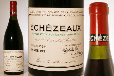 DRC エシェゾー １９９１ 限定２本 105,000円（110,250円税込）