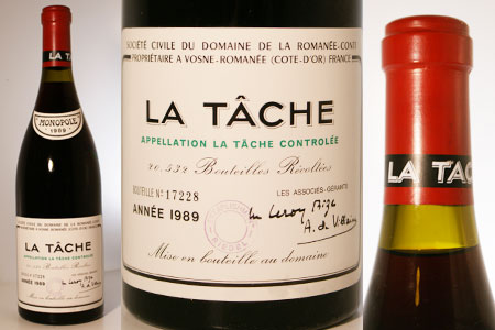 DRC ラ・ターシュ １９８９ 限定１本 180,000円（189,000円税込）