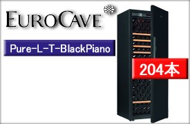 ユーロカーヴPUREシリーズ　Pure-L-T　BlackPiano（標準扉・１温度帯・附属棚6枚・204本収納）
