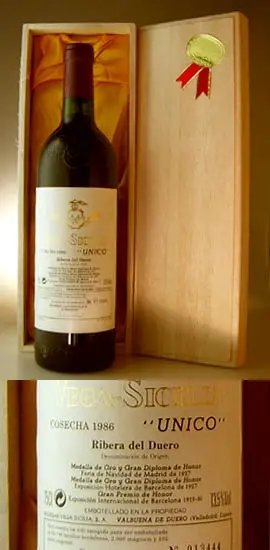 １９８６ べガ シシリア ウニコ  リベラ デル デュエロ Vega-Sicilia Unico