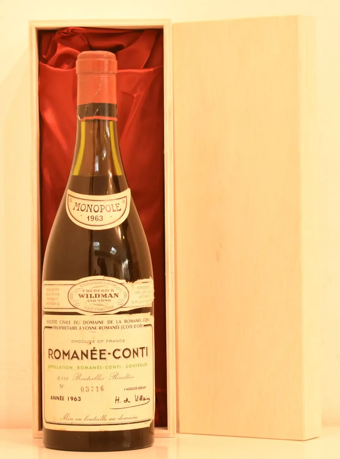 ドメーヌ　ロマネコンティ（DRC） ラターシュ Grand Cru 1963年 ドメーヌ ロマネコンティ（DRC） ラターシュ Grand Cru 1963年