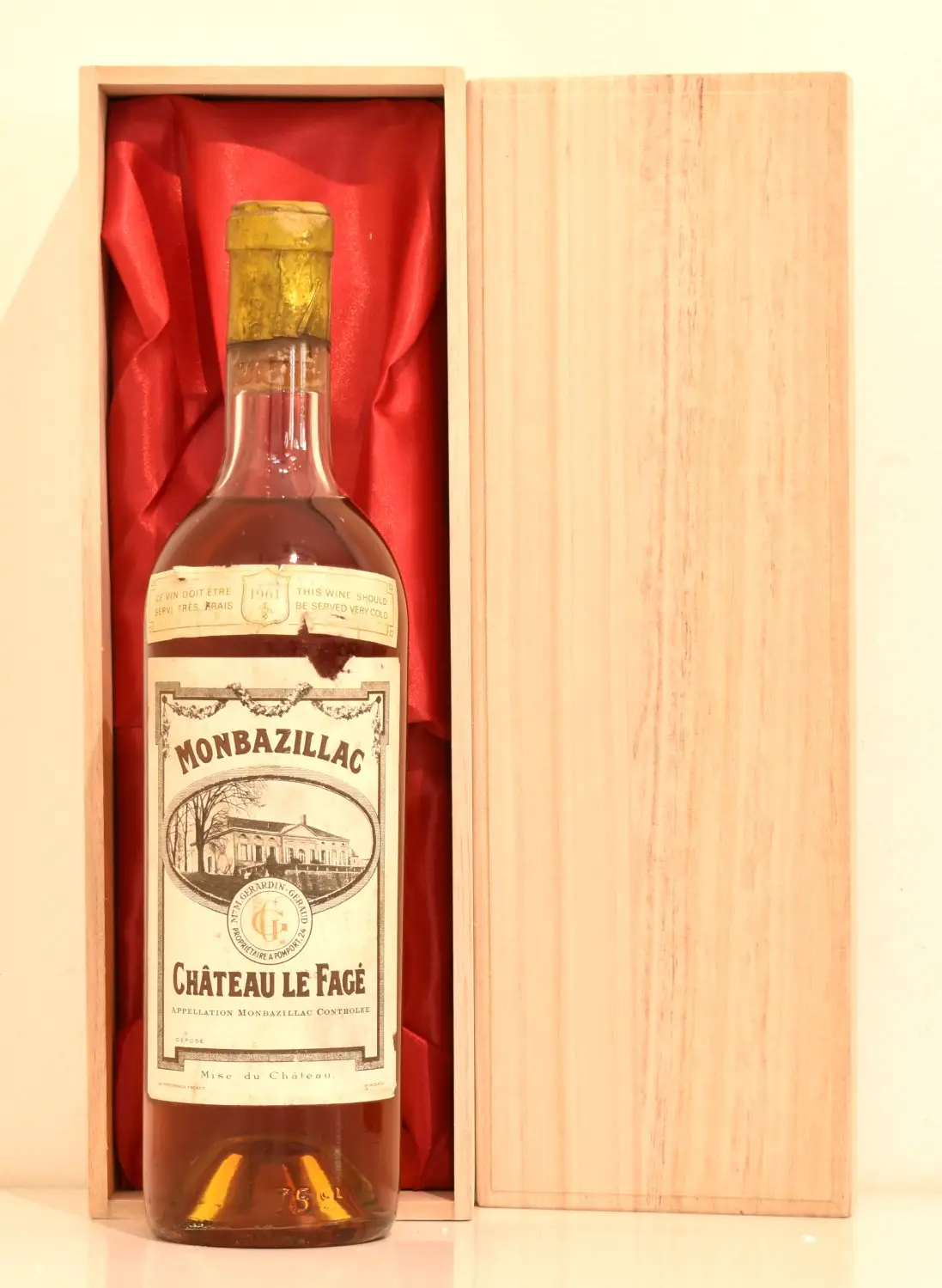 １９６１年 シャトー・ル・ファージュ（甘口貴腐ワイン）
