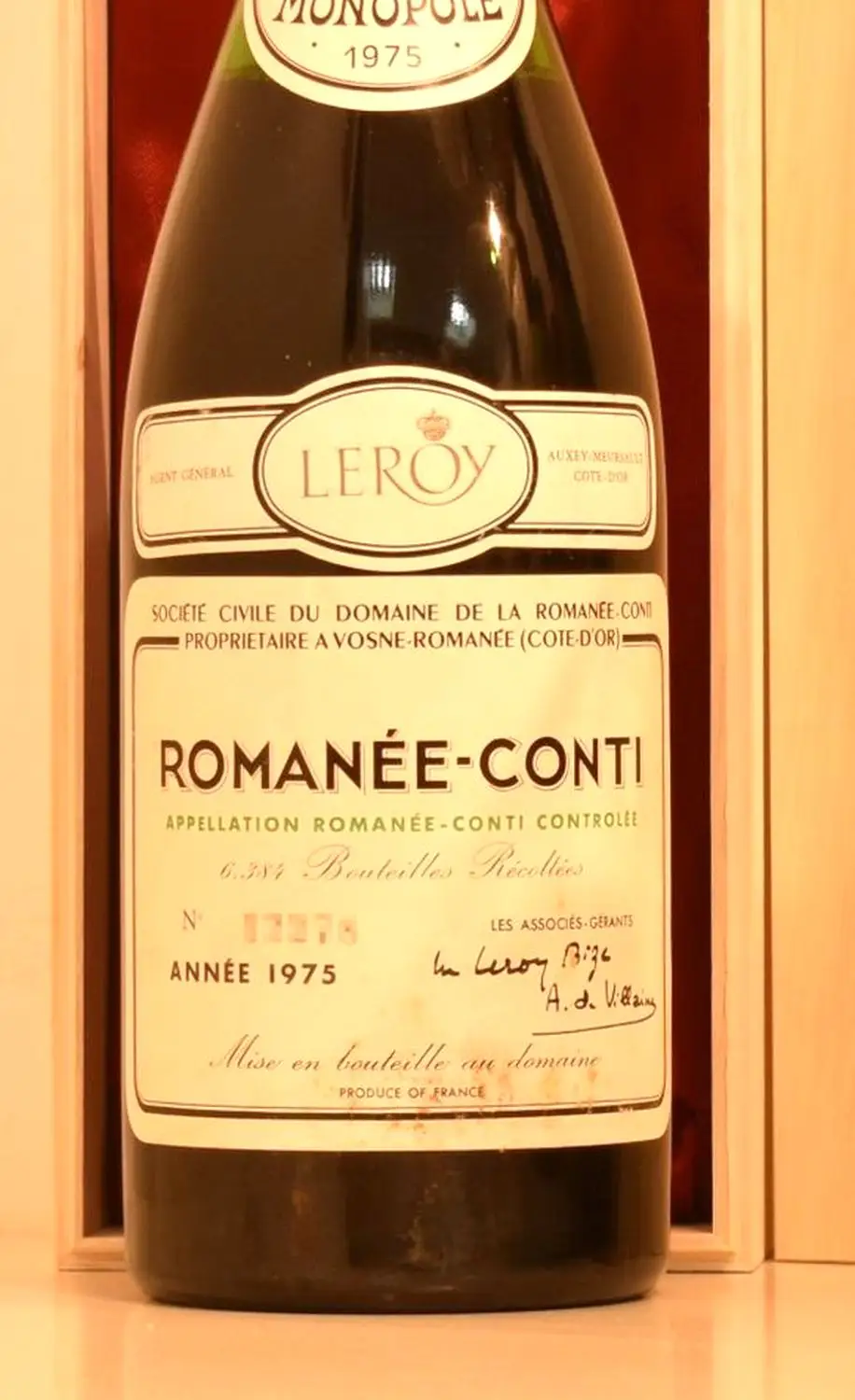 1975年 DRC ロマネ・コンティ 赤ワイン｜生まれ年ギフト