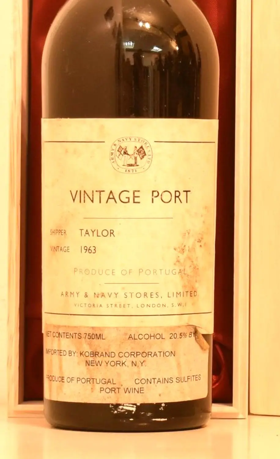 1963年 テイラーズ ヴィンテージ ポート①｜生まれ年ギフト