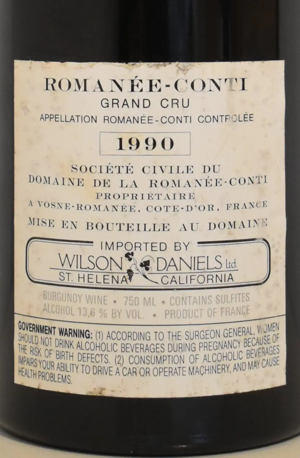 1990年 DRC ロマネ・コンティ｜生まれ年ギフト・ヴィンテージ